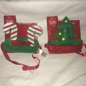 PET XMAS HEADBAND SET OF 2